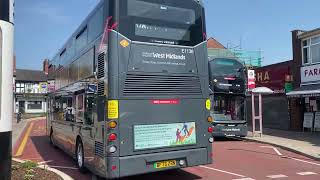 National Express West Midlands Wright StreetDeck Electroliner ⚡E1136 Bus Route X8 Wolverhampton 
