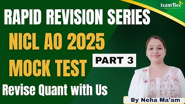 NICL AO 2025  (Mock test) (Rapid revision series)