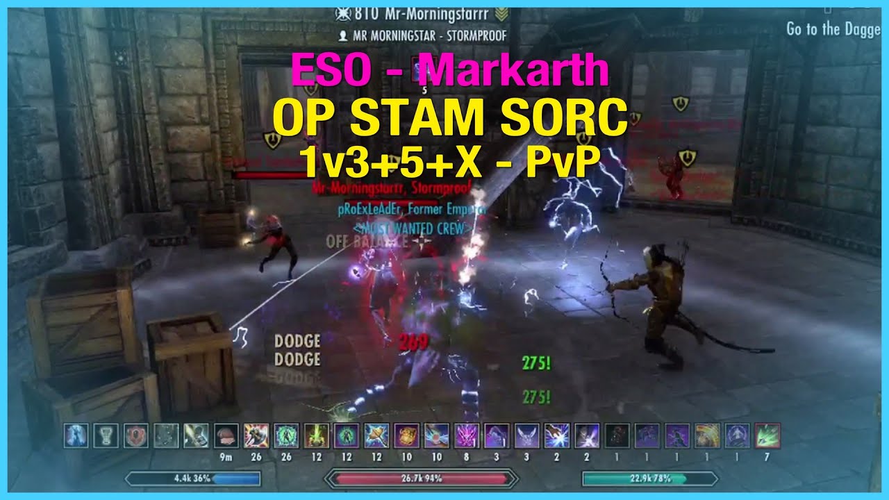 ESO - OP STAM SORC 1v3+5+X - Markarth PvP