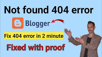 how to fix 404 error in blogger | not found 404 error | in urdu/ hindi