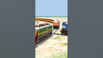 THREE TRAINS CAME ON SAME TRACKS 😱 #train #railroad