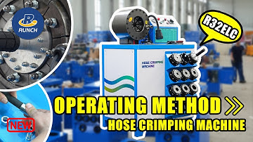 How to use hose crimping machines? (R32ELC) | Hydraulic crimping machine operating method