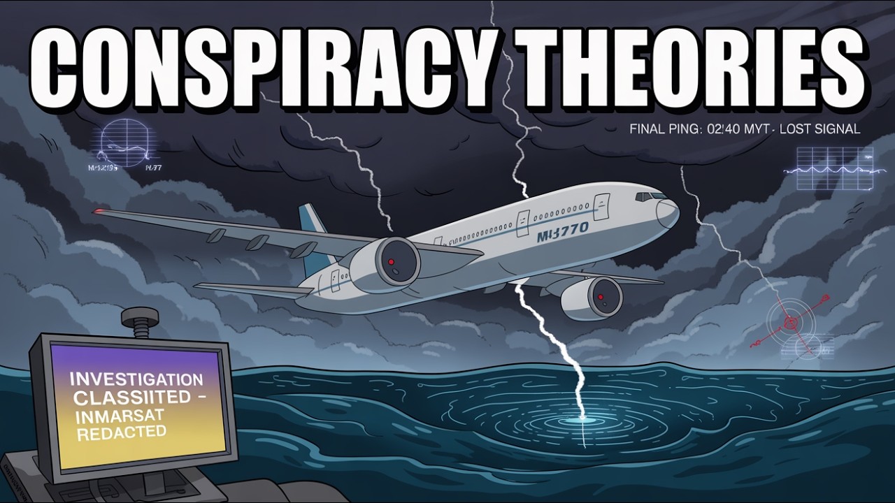 Conspiracy Theories | Malaysia Airlines Flight 370...  | Black Screen And Rains Sounds