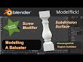 Modelling a Baluster - Blender- 4 minutes- ബ്ലെൻഡർ പഠിക്കാം മലയാളത്തിൽ - English Subtitles
