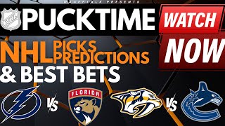 NHL Playoffs Predictions and Best Bets | Lightning vs Panthers | Avalanche vs Jets | PuckTime Apr 23