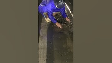 unclog culvert drain Remove trashes drain cleaner #drain #draincleaning #unclog #culvert #shorts