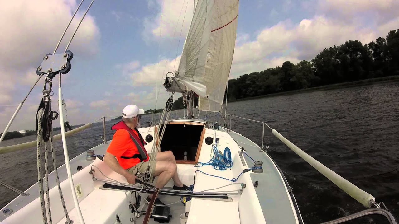 Sailing the Delaware at Burlington, NJ 7/1/2015 1 YouTube