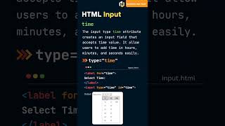 input type="time" #coding #html #fullstack  #tech #howtomaketoolwebsite