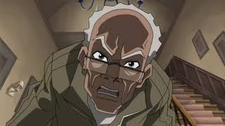 Riley laugh at his granddad after the fight
