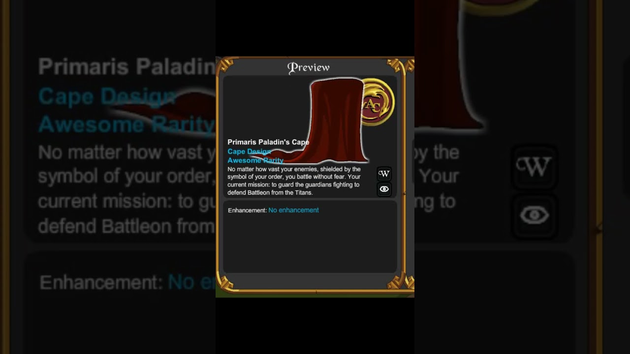 AQW NEW PRIMARIS PALADIN l HOLY WASABI JAR l GOLDEN SUN SEAL l TITAN ATTACK MERGE GEAR (UPDATED)