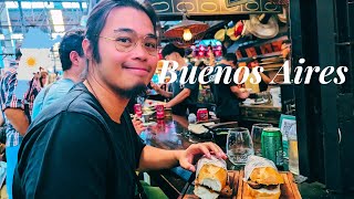 Travel vlog - First Time trying Choripán at San Telmo Market Buenos Aires Argentina 🇦🇷