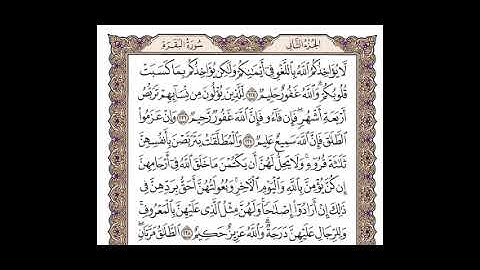 سورة البقرة الجزء الثاني الربع السادس من الآية 219 إلى الآية232