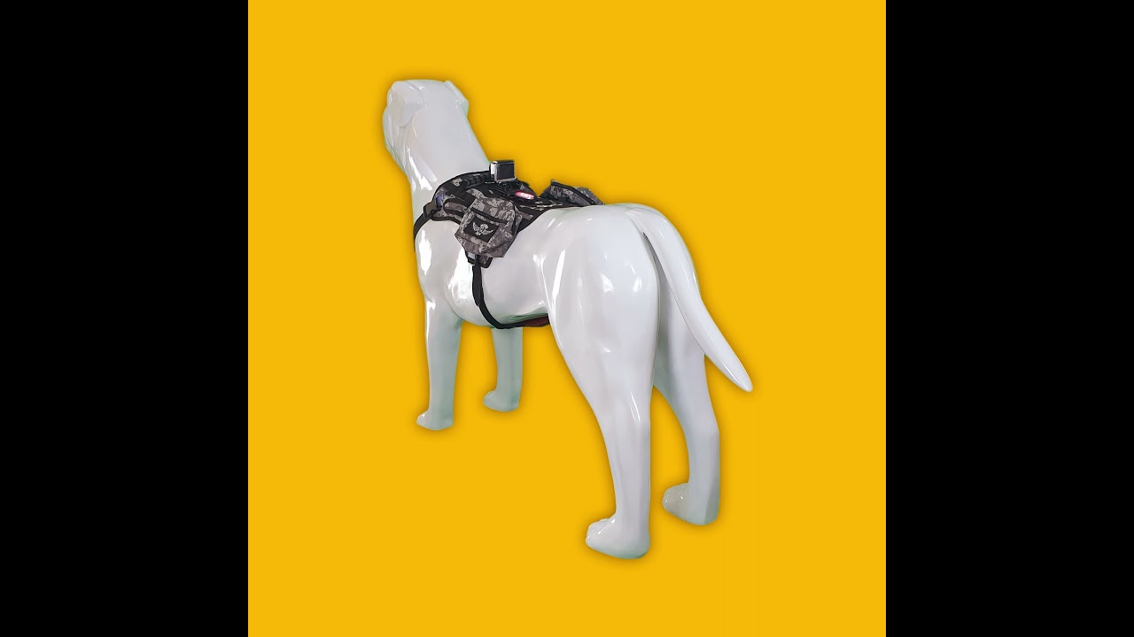 Smart dog vest - Extra large size ⚪ Light Camouflage