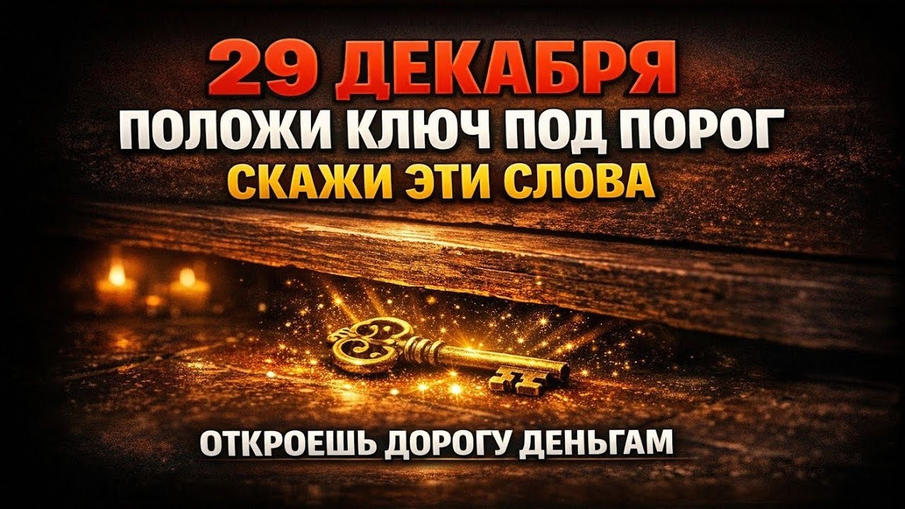 29 декабря: Положи ключ под порог — откроешь дорогу деньгам в Новом Году