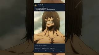 Attack on Titan | Eren Yeager vs Reiner Braun (Attack Titan vs Armored Titan) | Epic Titan Battle