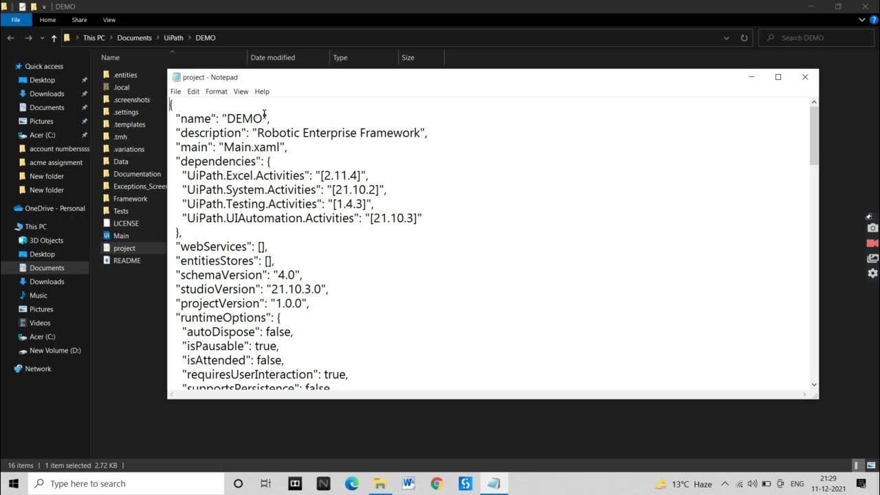 How To Change Name Of Workflow in UiPath Change Name Of The Project