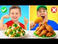 يتعلم الأطفال والعم اختيار الطعام الصحي 