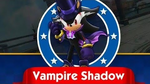 SONIC DASH NEW CHARACTER(VAMPIRE SHADOW) Unlock