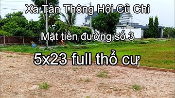 Nhà đất củ chi | giá rẻ | giới thiệu | Lô đất nền 5x23 full thổ cư mặt tiền đường số 3 thông