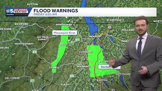 Flood warnings issued in northern Vermont Friday morning, minor impacts expected