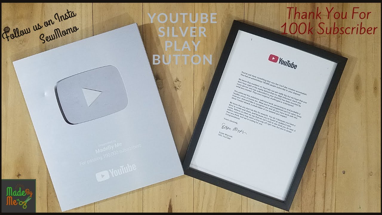 Youtube Has Send Silver Play Button To Madeby Me Youtube