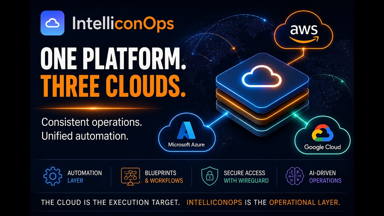 IntelliconOps AWS, Azure and Google Cloud management platform video thumbnail