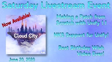 LIVESTREAM June 20th - Cloud City V1 - Making MIDI / NKS!?! / Best Birthday?