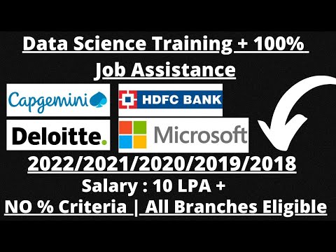 Data Science Training + 100% Placement Assistance | 2022 - 2018 Eligible | Salary : 10 LPA +🔥🔥