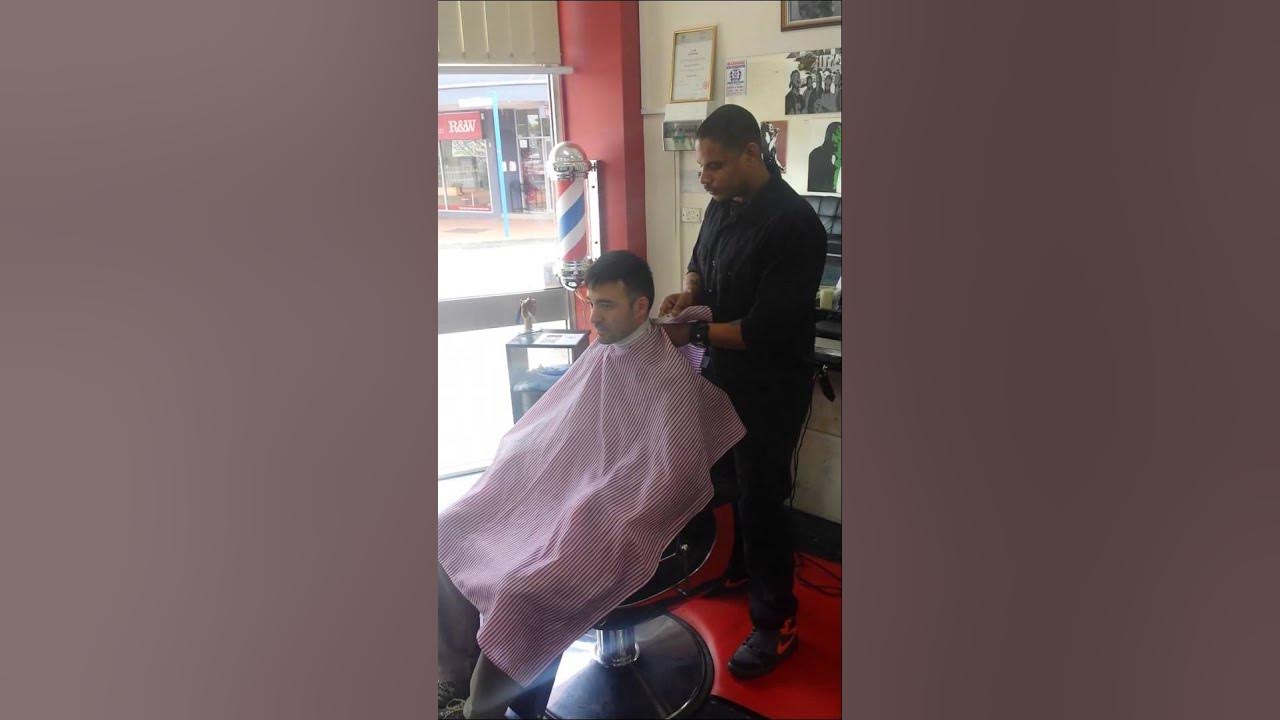 Drapping client for haircut YouTube
