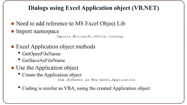 VB.NET and VBA Programming: Dialogs, handling files and folders, handling text files