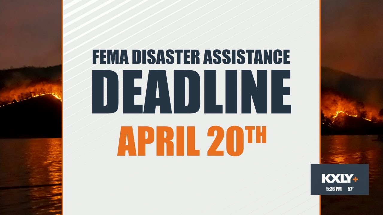 FEMA disaster assistance deadline is April 20 - YouTube