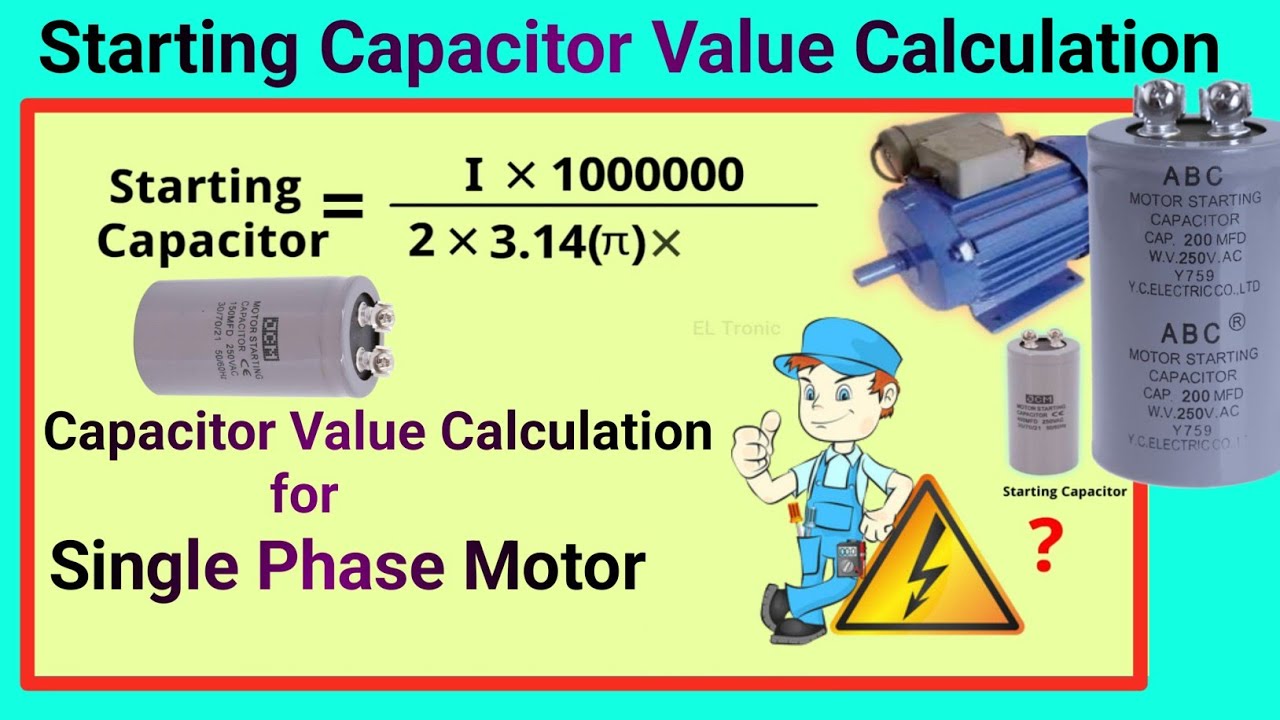 How to Calculate Motor Start Capacitor Value | Single Phase Motor Capacitor Value Formula