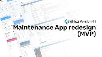 Maintenance App redesign (MVP) - #dhis2 #version41