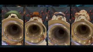 Grim Grinning Ghost For Four Trumpets