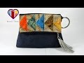 Carteira em patchwork Darka. Quilted fabric clutch. Make a quilted fabric clutch. Clutch tutorial