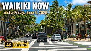 WAIKIKI NOW ⛱️ Sunny Friday Drive Through Heart of Waikiki (POV) 🌈 Hawaii John