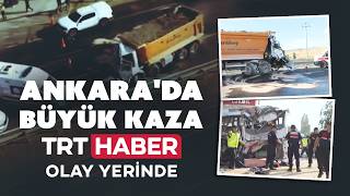 Ankarada Özel Halk Otobüsü Ile Kamyon Çarpıştı