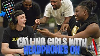 Calling Girls With Headphones On But We Can't Hear Them!!!