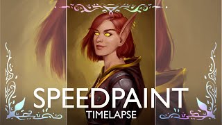 Painting a Portrait: World of Warcraft Blood Elf Kalinrae