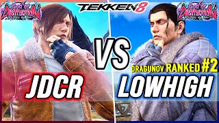 T8 🔥 JDCR (Dragunov) vs LowHigh (#2 Ranked Dragunov) 🔥 Tekken 8 High Level Gameplay