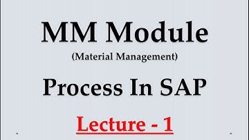 MM Module Process in SAP 1 : MM Module Full Information : MM Module overview