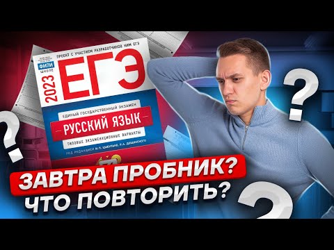 ЗАВТРА ПРОБНИК? ЧТО ПОВТОРИТЬ? | Русский язык 2023 | Умскул