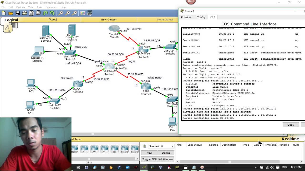 CISCO Khmer Static Route & Default Route
