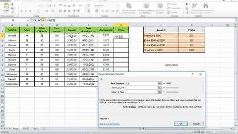 Comment utiliser correctement la fonction SI et aujourd