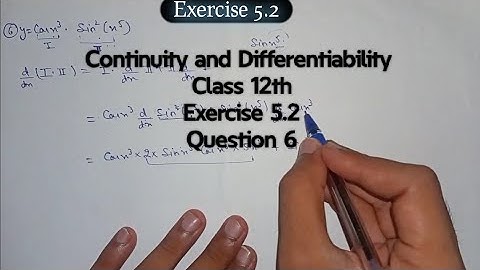 Class 12 Ex 5.2 Q6 Math | Differentiability | Q6 Ex 5.2 Class 12 Math | Ex 5.2 Q6 Class 12 Math