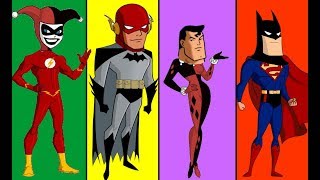Wrong Heads Heroes Dc, Flash, Batman, Superman And Harley Quinn