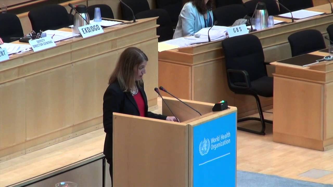 HHS Secretary Sylvia Mathews Burwell Addresses WHA Plenary Session