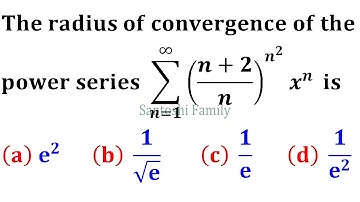 radius of convergence of the power series MCQ MA Real Analysis IIT Jam 2020 Mathematics Solution