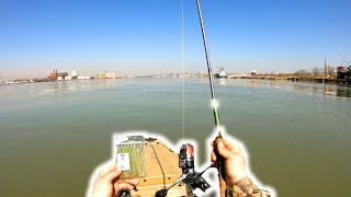 Detroit River kayak fishing for BIG EGG WAGON Walleye