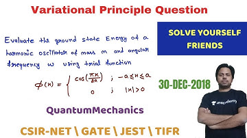 Variational Principle Question | Quantum Mechanics |POTENTIAL G